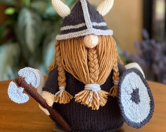 Victor the Viking Tea Cosy Knitting Pattern. PDF digital download. Fits a 6 cup or 2.5 pint tea pot
