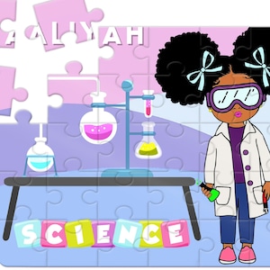 Scientist Puzzles for Girls | 30 pc. puzzle | STEM kids gifts