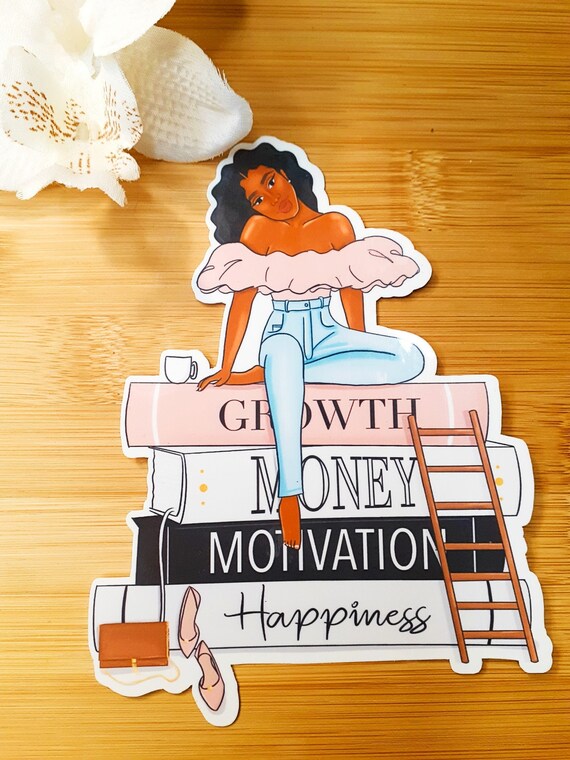 Motivational Girl Stickers Black Girl Laptop Stickers Etsy