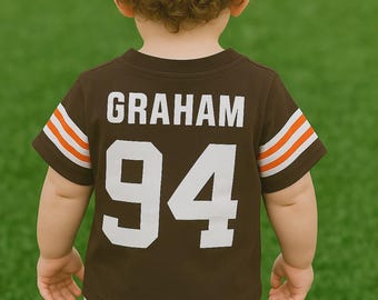 Personalized Football Jersey Shirt: Custom Name & Number, Game Day Outfit