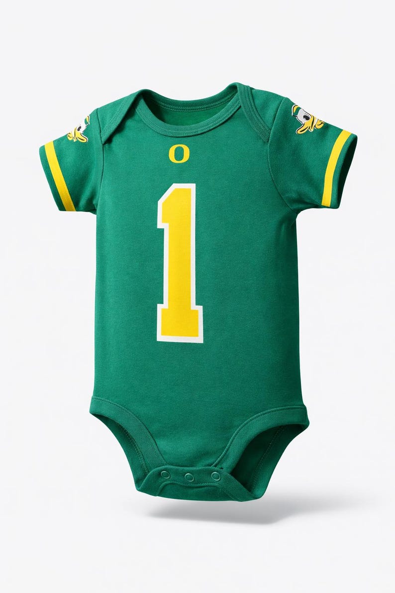 Custom College Football Jersey Onesie™: Personalized Baby Toddler Kids Outfit image 11