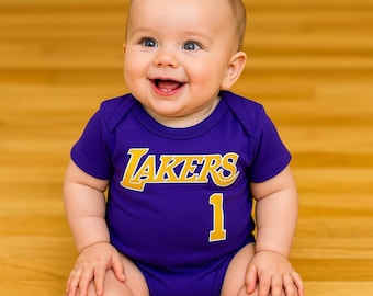 Custom Basketball Jersey Bodysuit: Personalized Team Style Baby Outfit