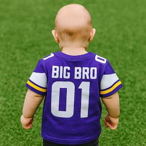 Personalized Football Jersey Shirt – Custom Newborn, Infant, Baby, Toddler, Kids, Youth / Game Day Shirt | Name & Number | Birthday Outfit