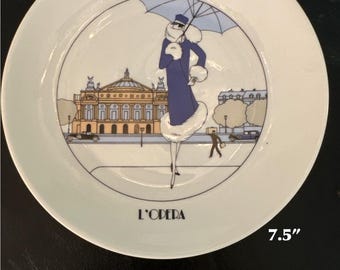 CREATION JACQUES LOBJOY L’ Opera Paris France Porcelain de Auteuil Regency Grandmillineal Coture - additional plates listed