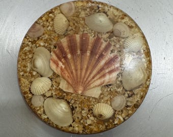 SEASHELL TRIVET HOT Plate Vintage Beach Ocean Coastal Kitchen Serving at Florida Rediscovered