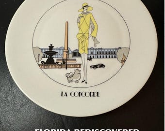 CREATION JACQUES LOBJOY La Concorde Paris France Collectible Regency Grandmillineal Couture Porcelaine de Auteuil (additional plates listed)