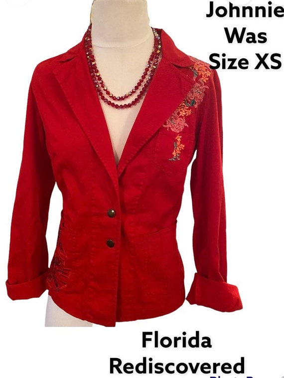 XSmall JW EMBROIDERED JACKET Blazer Small Boho Ch… - image 1