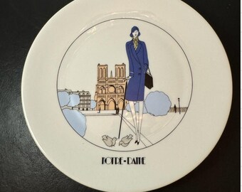 CREATION JACQUES LOBJOY Notre-Dame Paris France Porcelain de Auteuil Regency Grandmillineal Coture