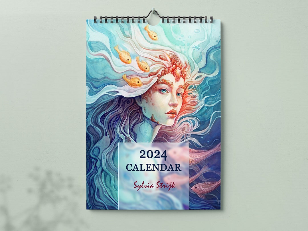 Fantasy Art Calendar for 2024 Mystical Monthly A3 Wall Planner Etsy