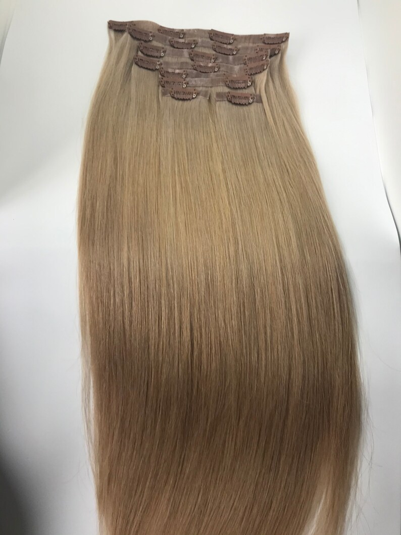 Blonde Seamless Clip in Hair Extensions 180g of 100 Human Etsy Australia