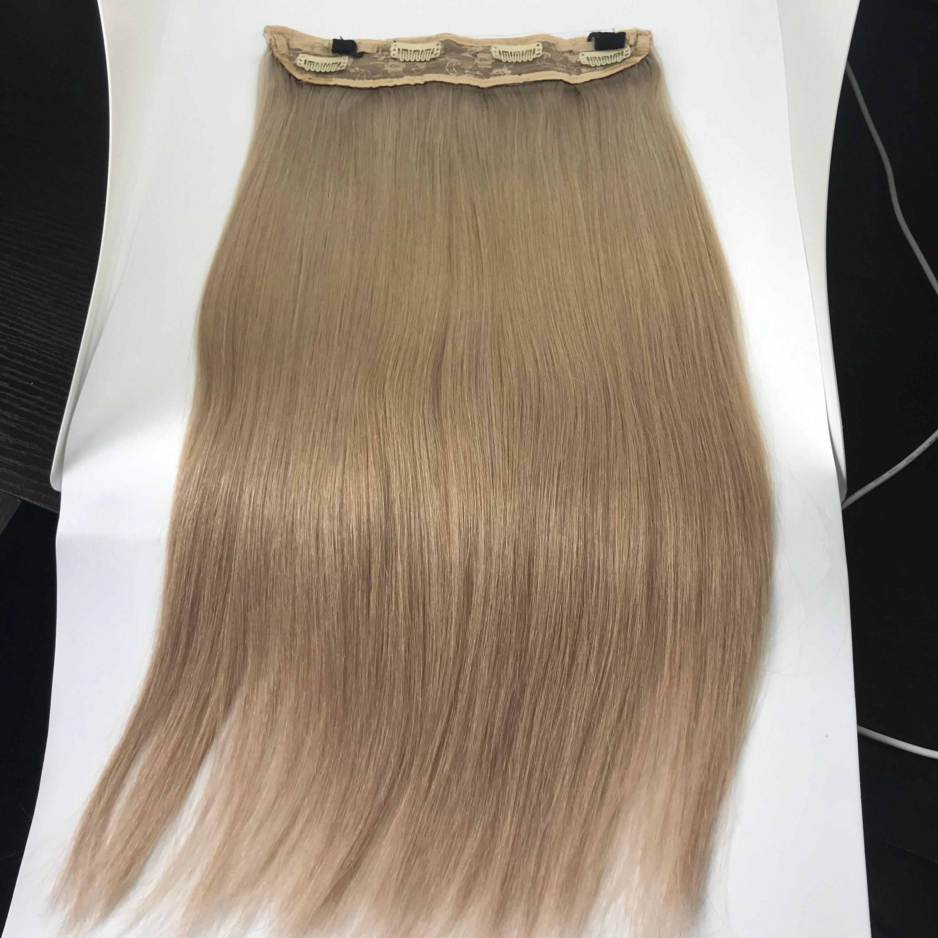 Natural Blonde Lush Halo Hair Extensions 160g of 100 Remy Etsy Australia