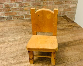 vintage wooden doll chair