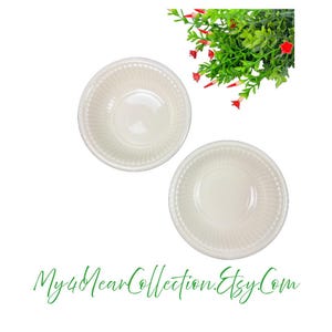 Tigela de Cereal Vintage - Tigela de Cereal Edme Wedgewood Coupe - Tigela com Nervuras Branco-Off - Duas Tigelas - My40YearCollection