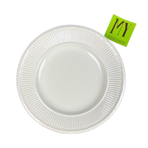 Vintage Bread and Butter Plate - Edme Wedgewood - Made in England - Off White Ribbed - My40YearCollection