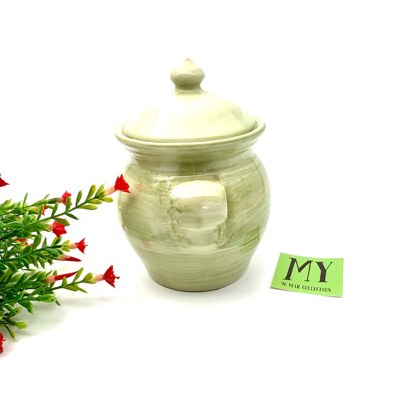 Vintage Ceramic Canister With Lid Produced for Designpac Inc Etsy