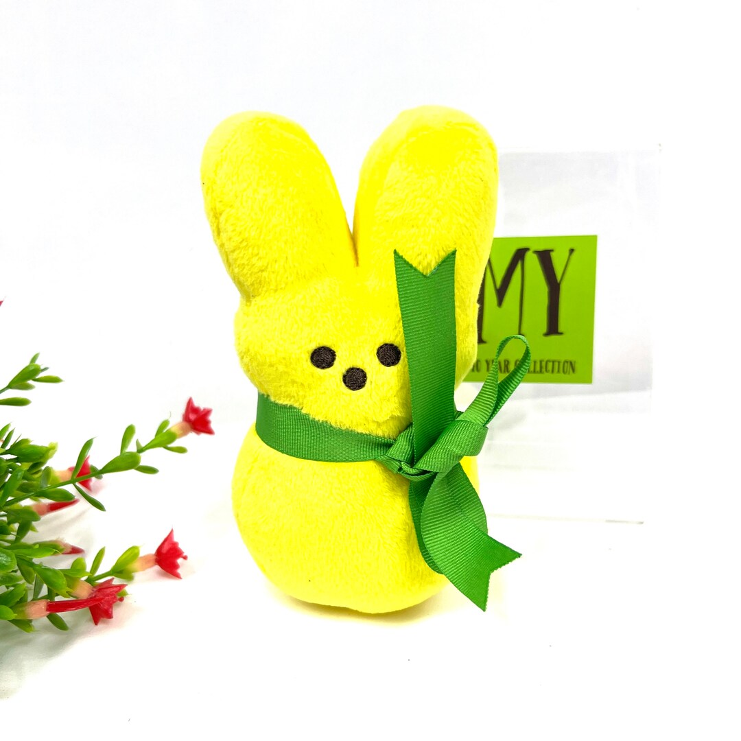 Precious Peeps Yellow Plush Bunny - Peeps Plush Toy - Easter Basket ...