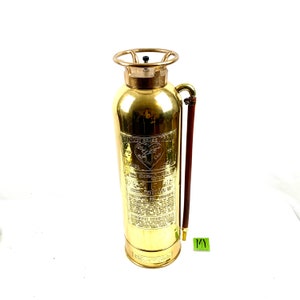 Beautiful Vintage Polished Brass Elkhart Fire Estinguisher, Brass Decor, Lamp Making Piece, Restoration Project My40YearCollection
