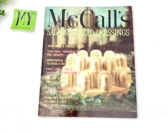 1972 Edition McCalls Salads and Salad Dressings Cookbook M4 Softcover Vintage Recipes My40YearCollection