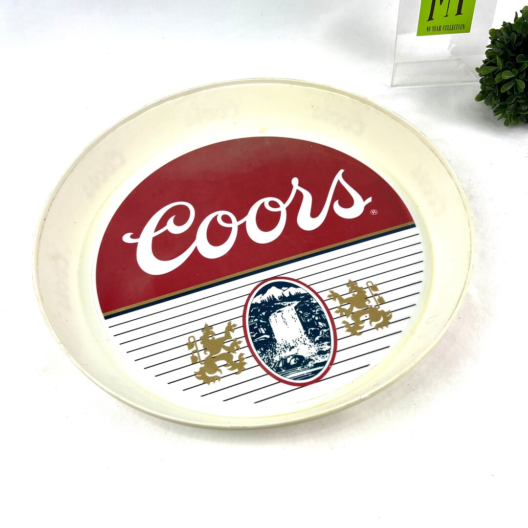 Vintage Coors Beer Tray Round Plastic Coors Tray Vintage Etsy