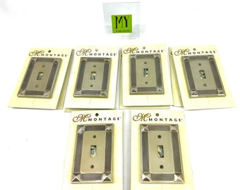 Vintage Art Deco Wall Plate Cover: Brushed Nickel AmerTac Montage