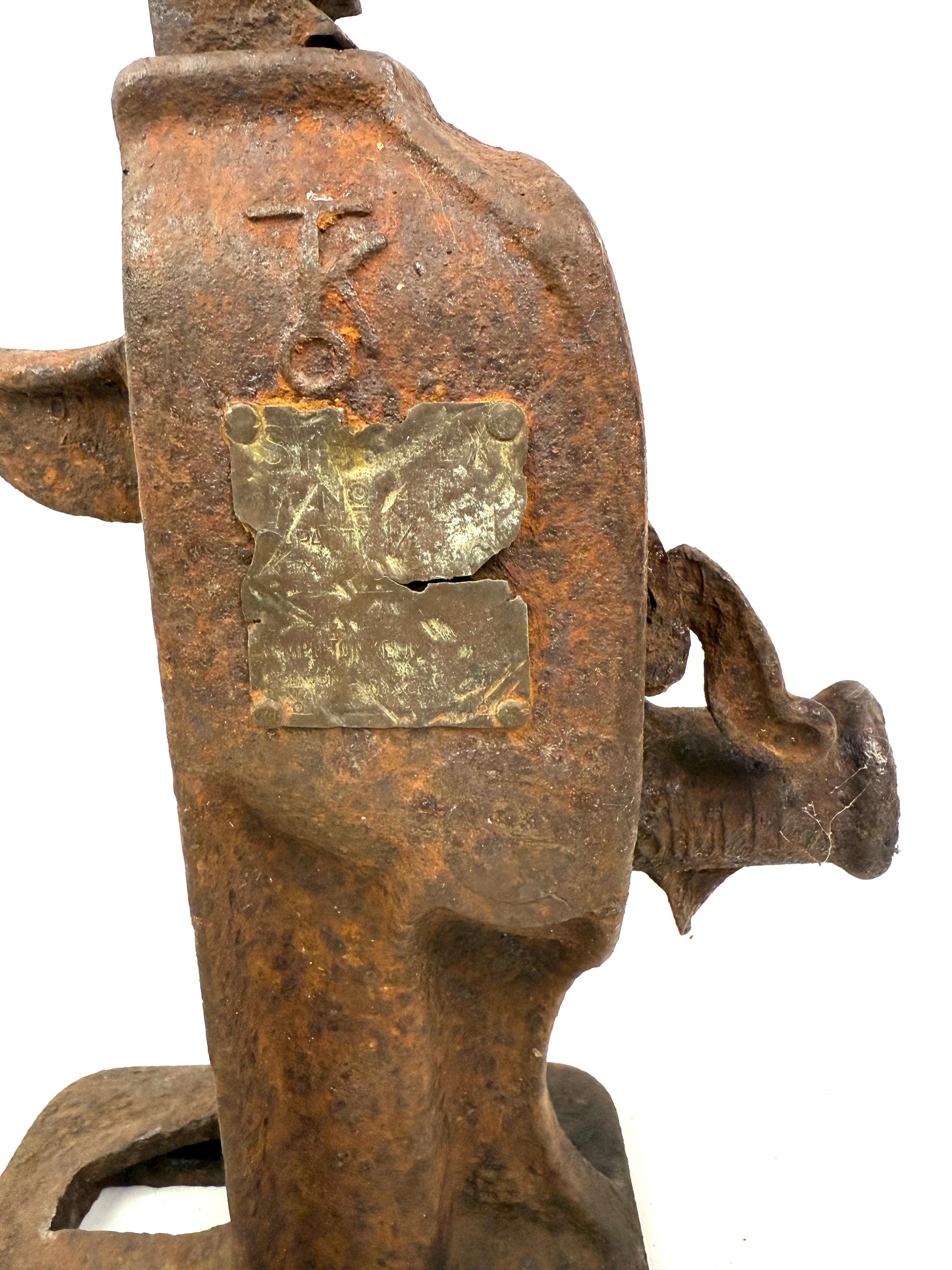Antique Early 1900s Cast Iron Auto Jack – Model T Era - Rustic