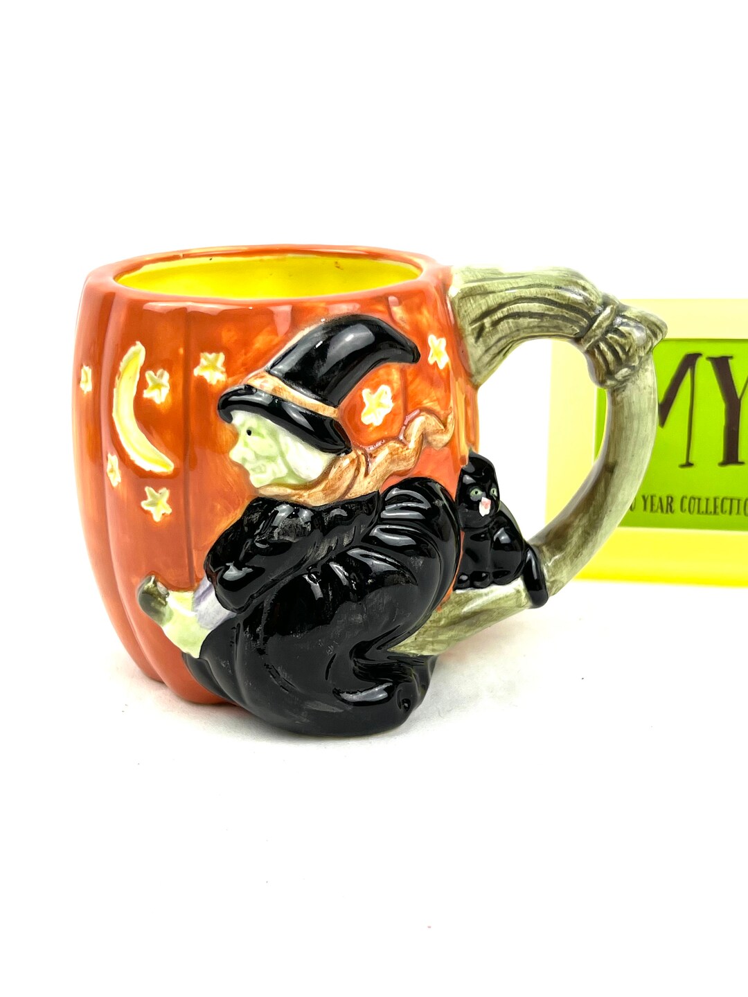 Vintage Halloween Mug Fitz and Floyd Two Sided Mug Witch Etsy