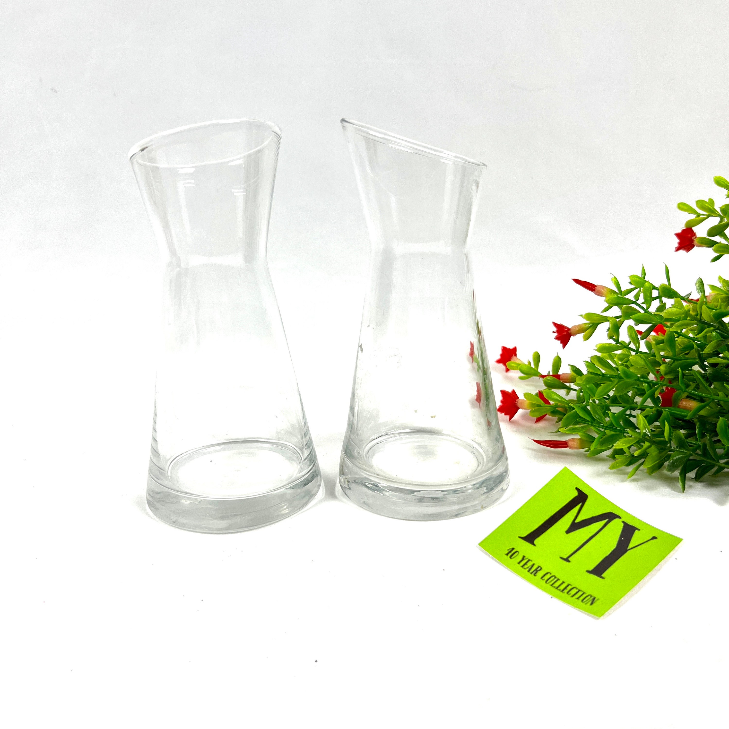 Handblown Glass Carafe - Short - 1 liter - The Foundry Home Goods