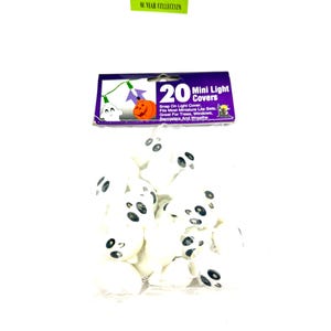 Vintage Halloween Geist Lichtabdeckungen - Set mit 20 Kunststoff-Snap-On