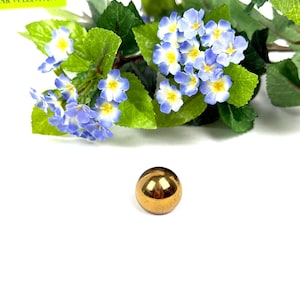 Vintage Brass Threaded Ball Finial Lamp Part Hardware Replacement