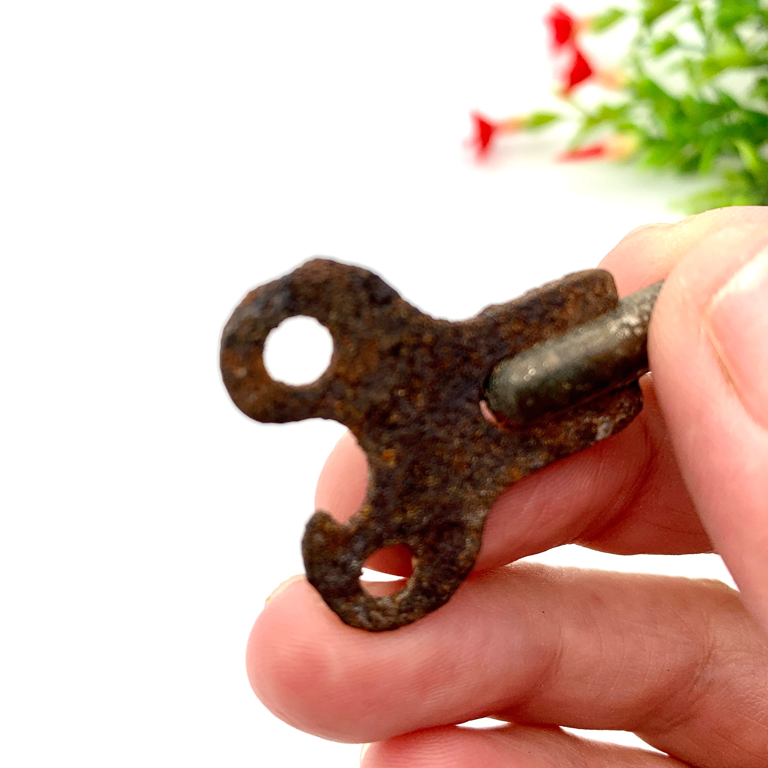 Antique Rusty Small Clock Key Wall Clock Winding Key Metal Etsy