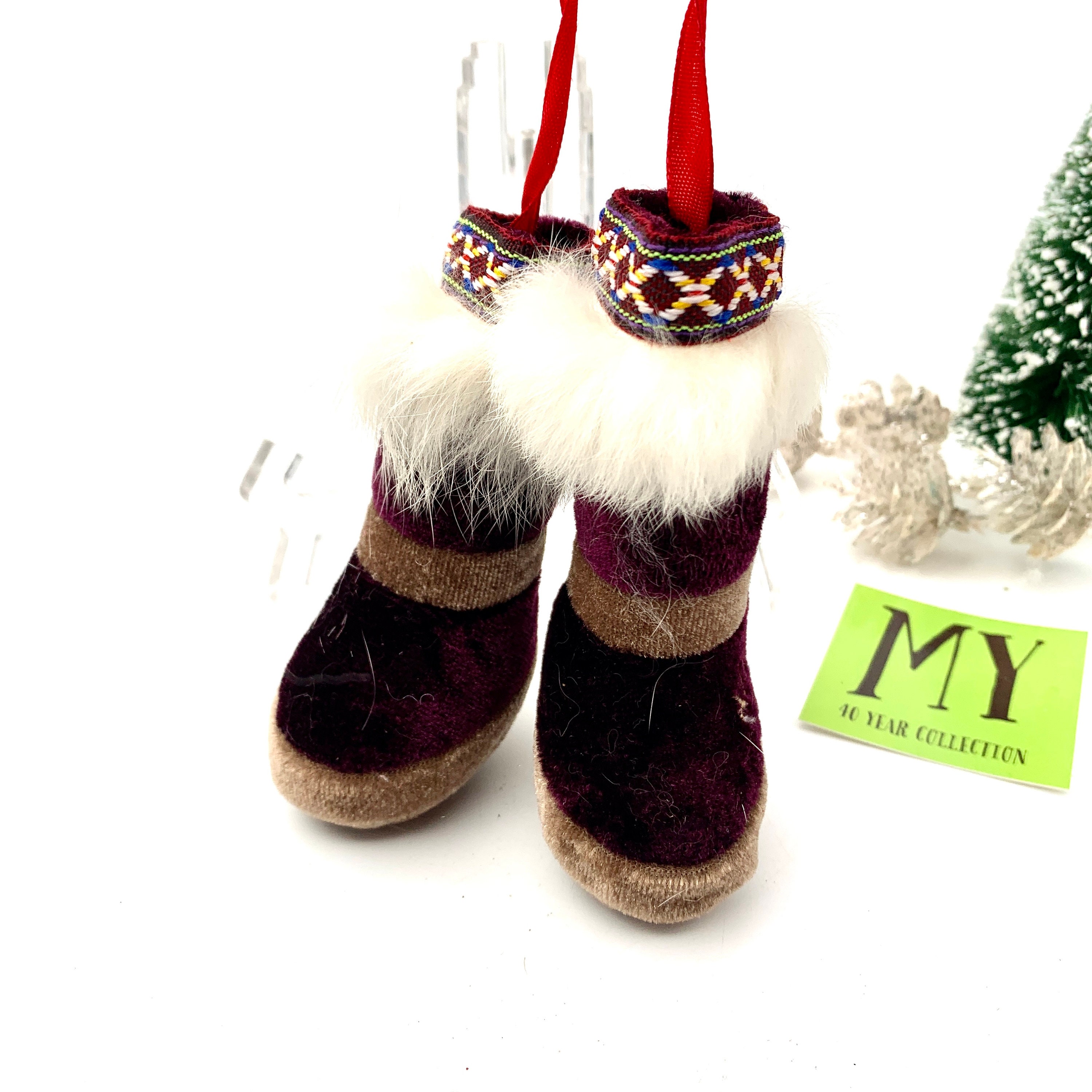 Vintage Dog Sled Igloo Boots from Alaska Plush Alaska Boots Etsy