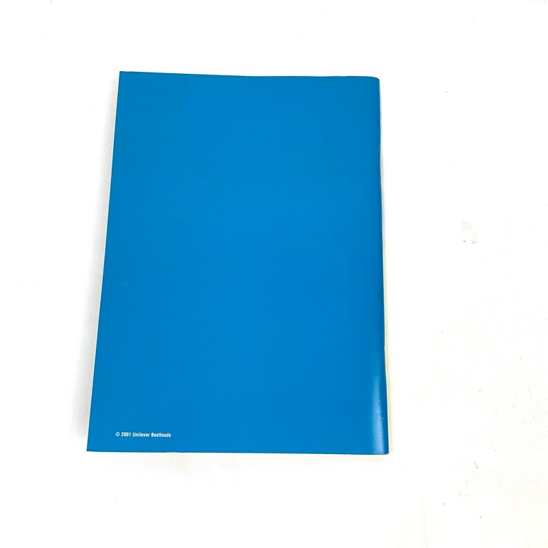 May include: A solid blue booklet with the text "&copy; 2001 Unilever Bestfoods" printed on the bottom.