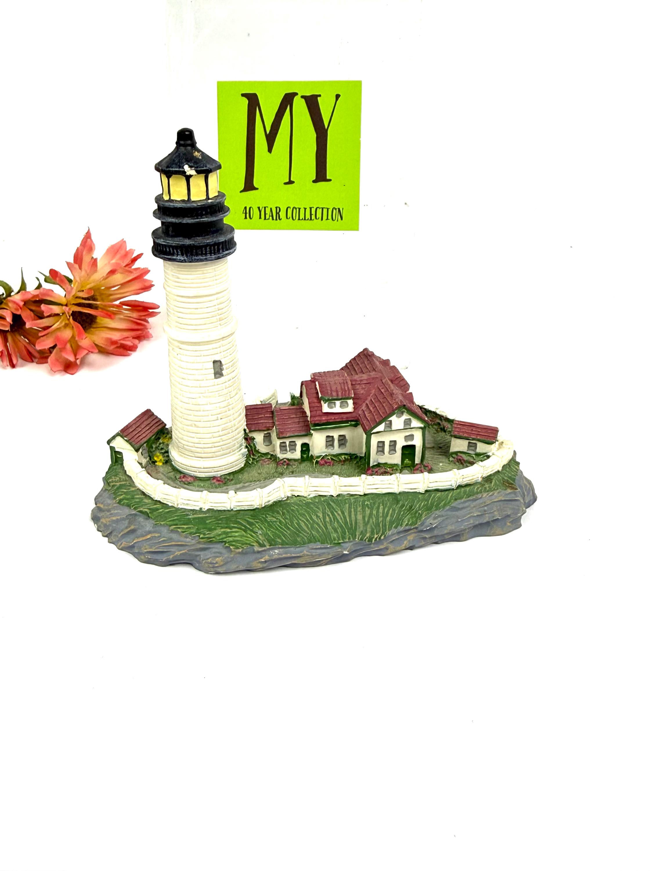 Vintage Lighthouse Miniature Figurine Spoontiques Coastal Decor Resin ...