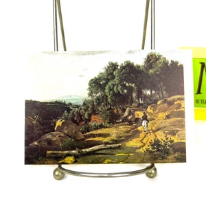 Cartão postal vintage - National Gallery of Art, Washington DC - Vista de Volterra por Corot - Cartão postal com pintura - My40YearCollection