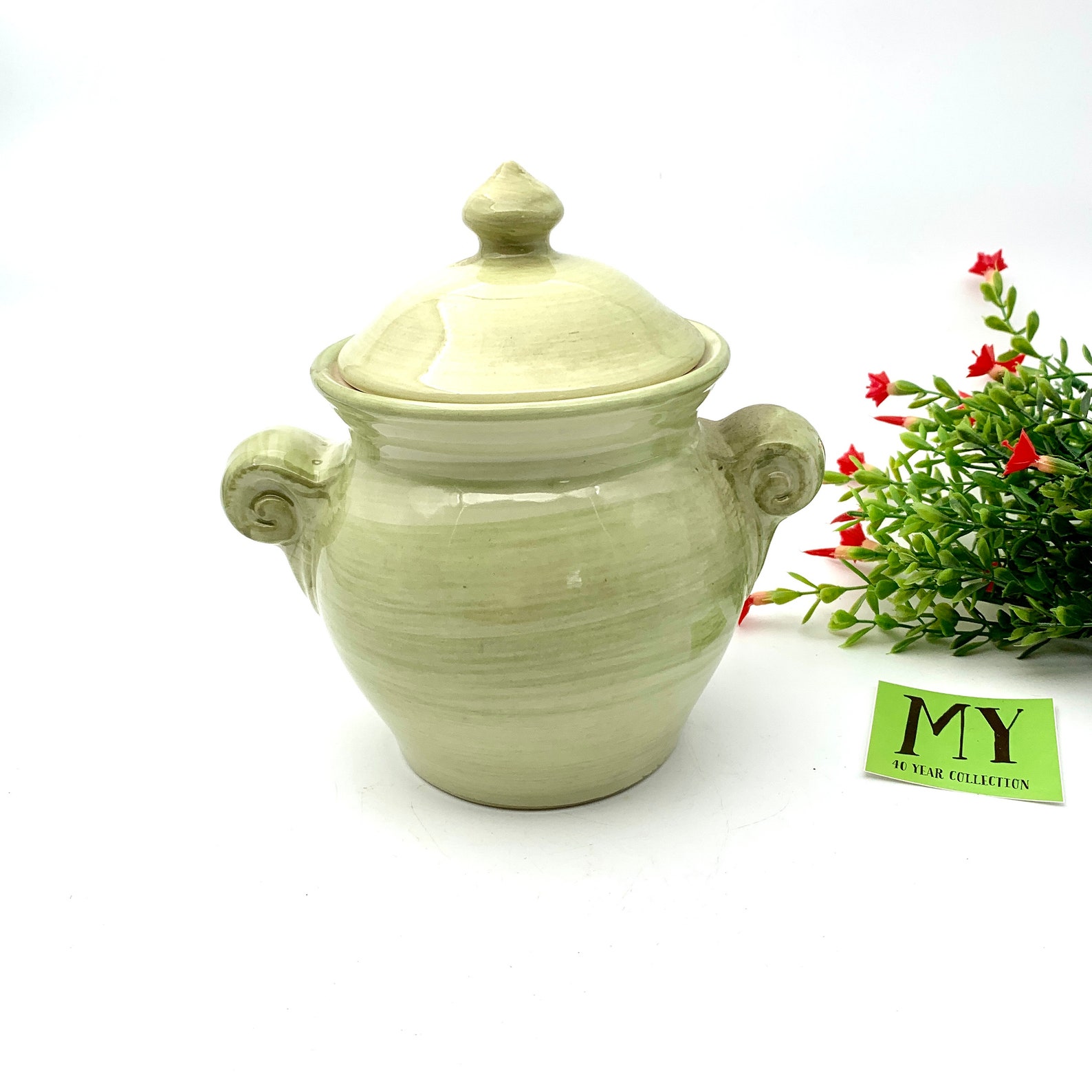 Vintage Ceramic Canister With Lid Produced for Designpac Inc Etsy