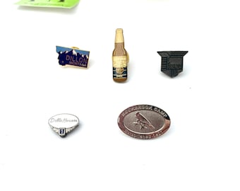 Vintage kleine Anstecknadeln Hutnadel Rockburn Camp Dillon Mountain Corona Flasche Dobbs Häuser Forenza Sammler Anstecknadeln My40YearCollection