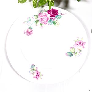 Vintage Regina China Dinner Plate Pink Rose Floral Porcelain Replacement Plate Cottage Tableware image 4