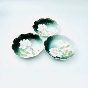 Antique Rosenthal RC Malmaison Roses Three Bowls with scalloped edge Made in Bavaria