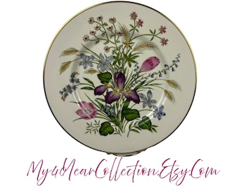 Vintage Franciscan Mariposa Dinner Plate: Floral China with Gold Trim