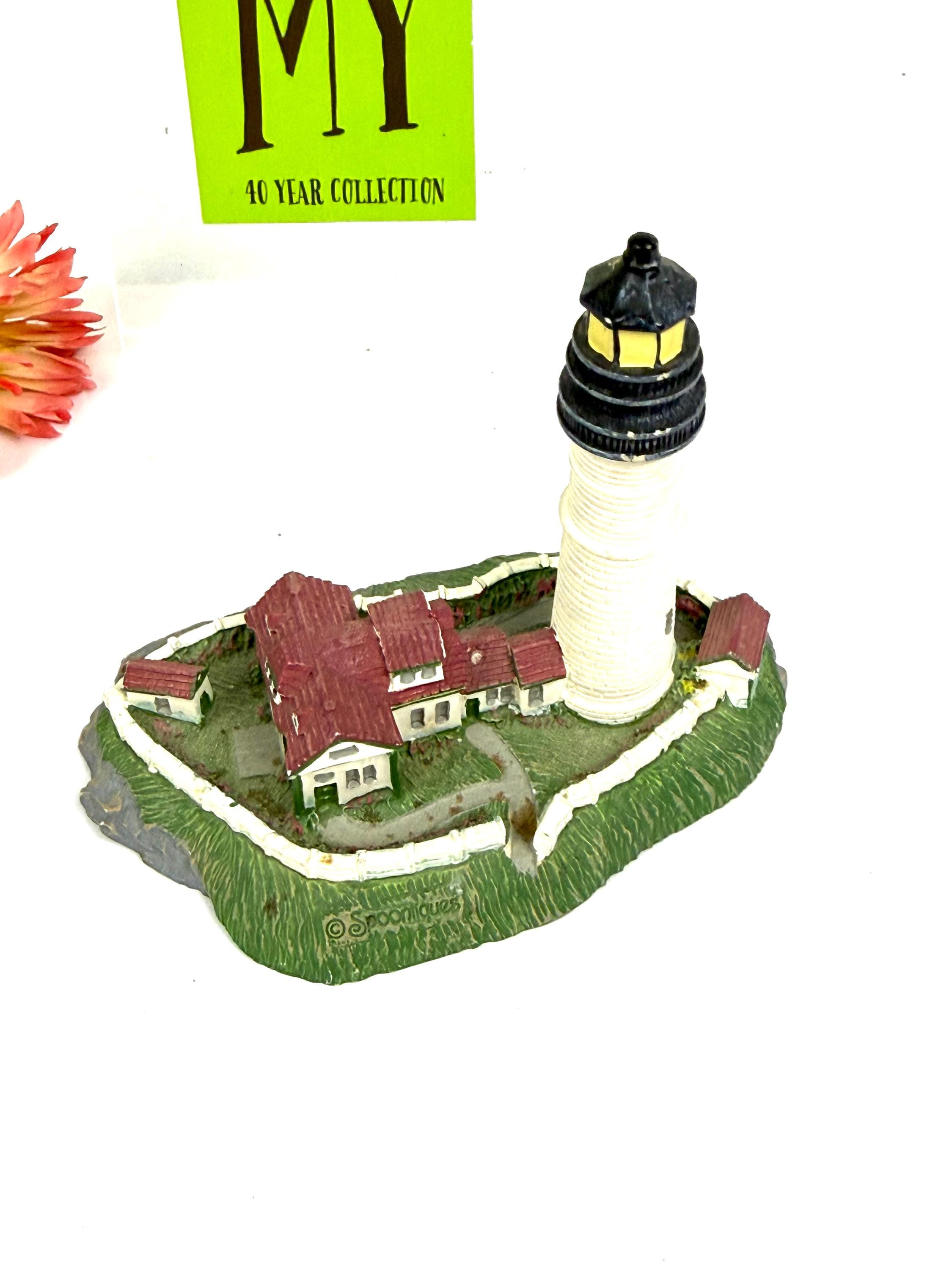 Vintage Lighthouse Miniature Figurine Spoontiques Coastal Decor Resin ...