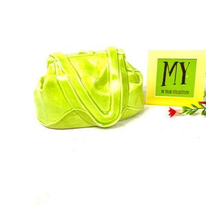 2D Bag Mint Green/Lemon Owl bag / Metal Chain Bag