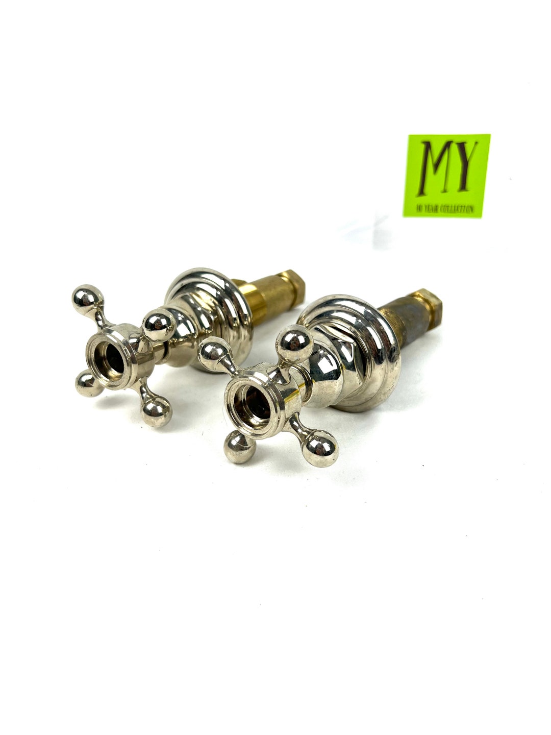 Vintage Bath Tub Sink Faucet Handles - Cross Basin Faucet Chrome Top ...