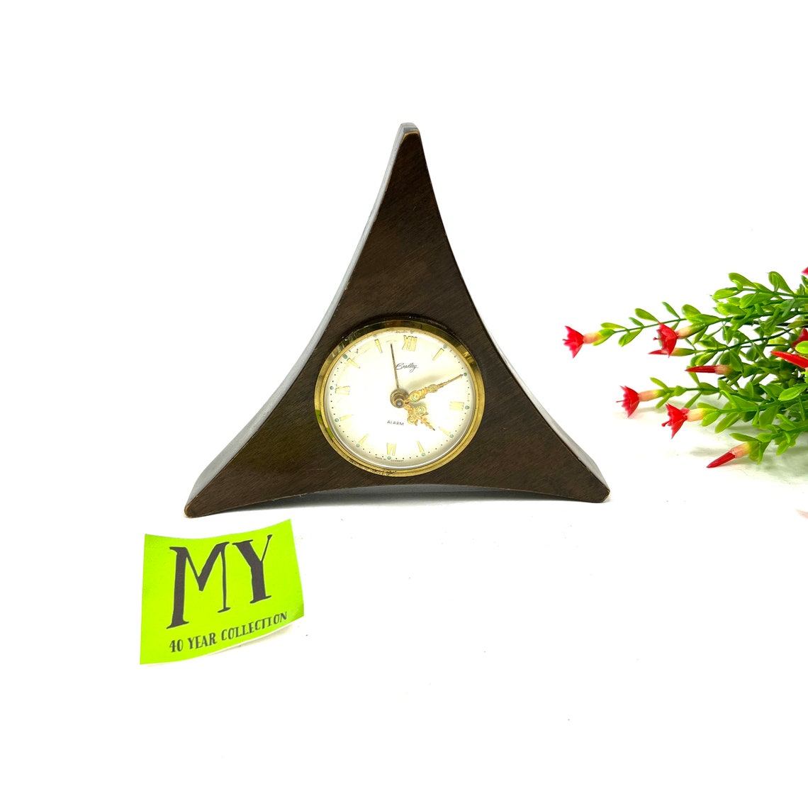 Vintage Bradley Made in Germany Wind up Alarm Clock Wooden Etsy