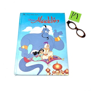 1992 Disney&#39;s Aladdin Big Golden Book: Illustrated Children&#39;s Story