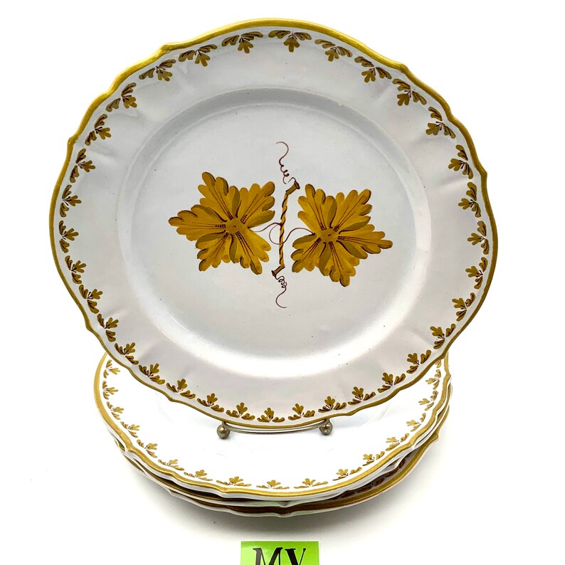 Vintage Italian Pottery Dishes Set of 4 Handpainted Grape Etsy
