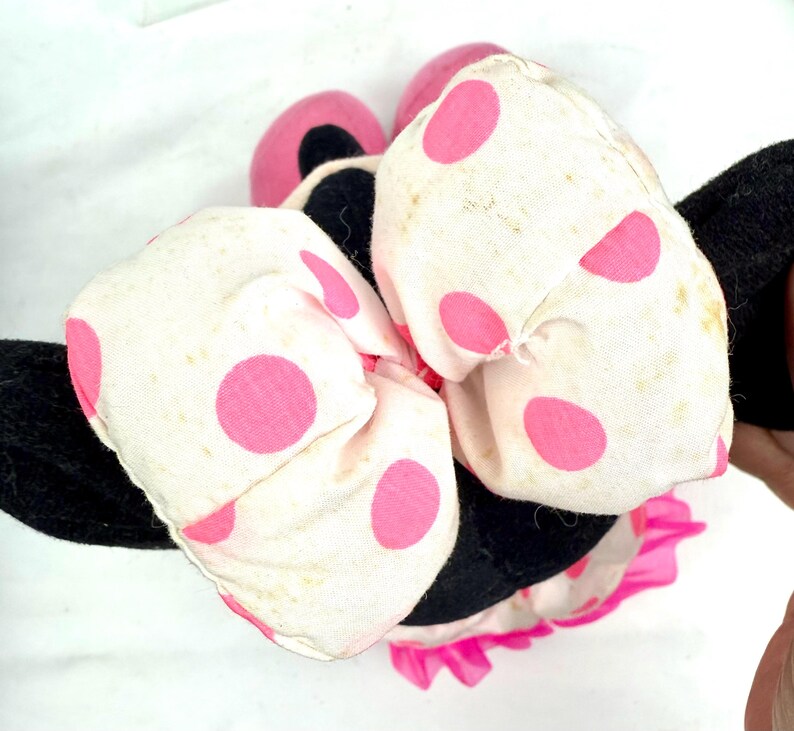 Vintage 1990-tals Mattel Minnie Mouse plysch med etiketter Mickeys prylar för barn bild 10