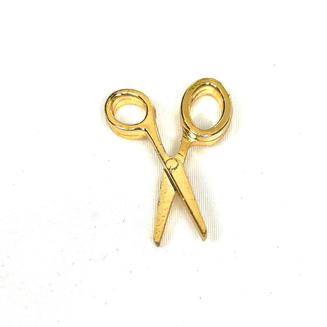 Vintage Miniature Scissors Figurine - Gold Metal Dollhouse Scisssors ...