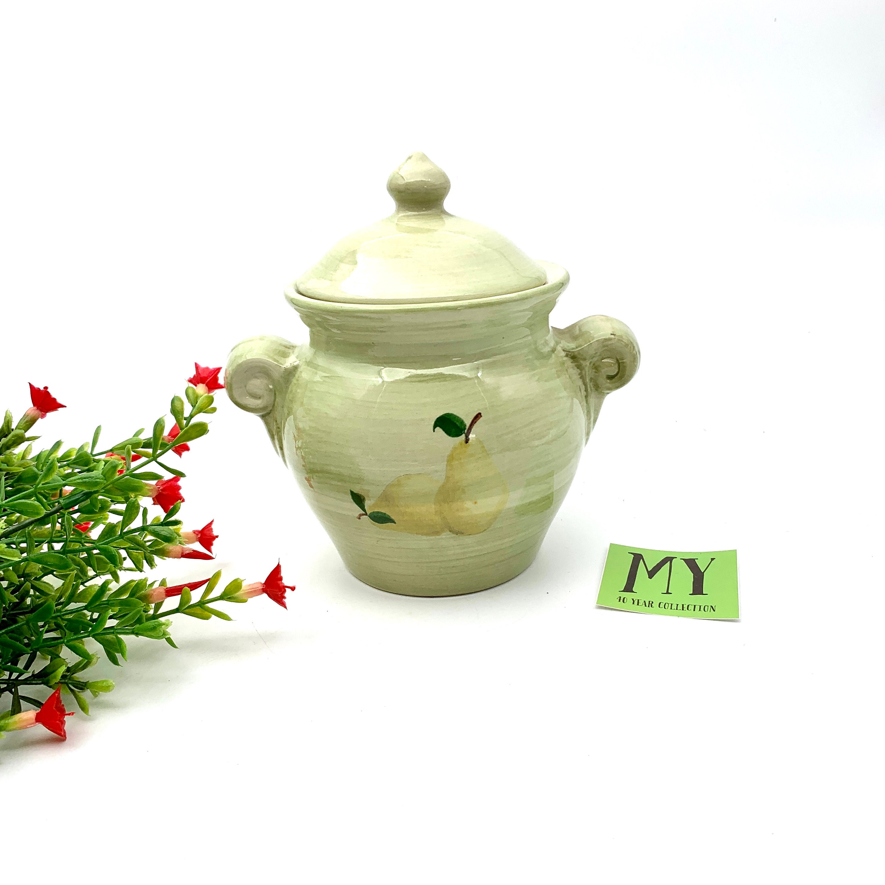 Vintage Ceramic Canister with Lid Produced for DesignPac Inc Etsy