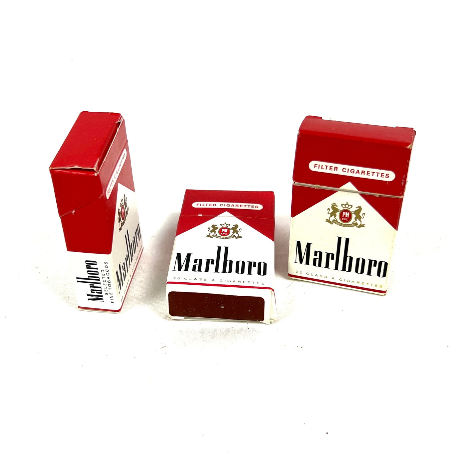 Vintage Marlboro Matches Set of Three Mini Flip Top Etsy
