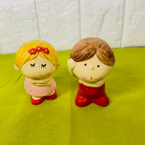 Vintage Ceramic Boy and Girl Figurines; Collectible Figurines - My40YearCollection